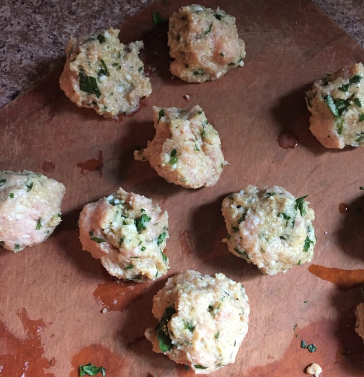 Orecchiette with Mini Chicken Meatballs