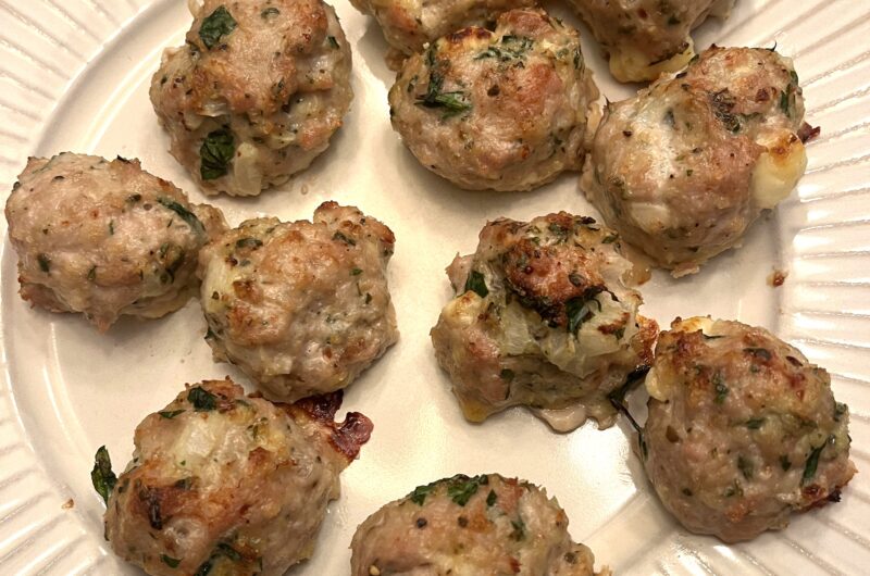 Baked Greek Chicken Meatballs